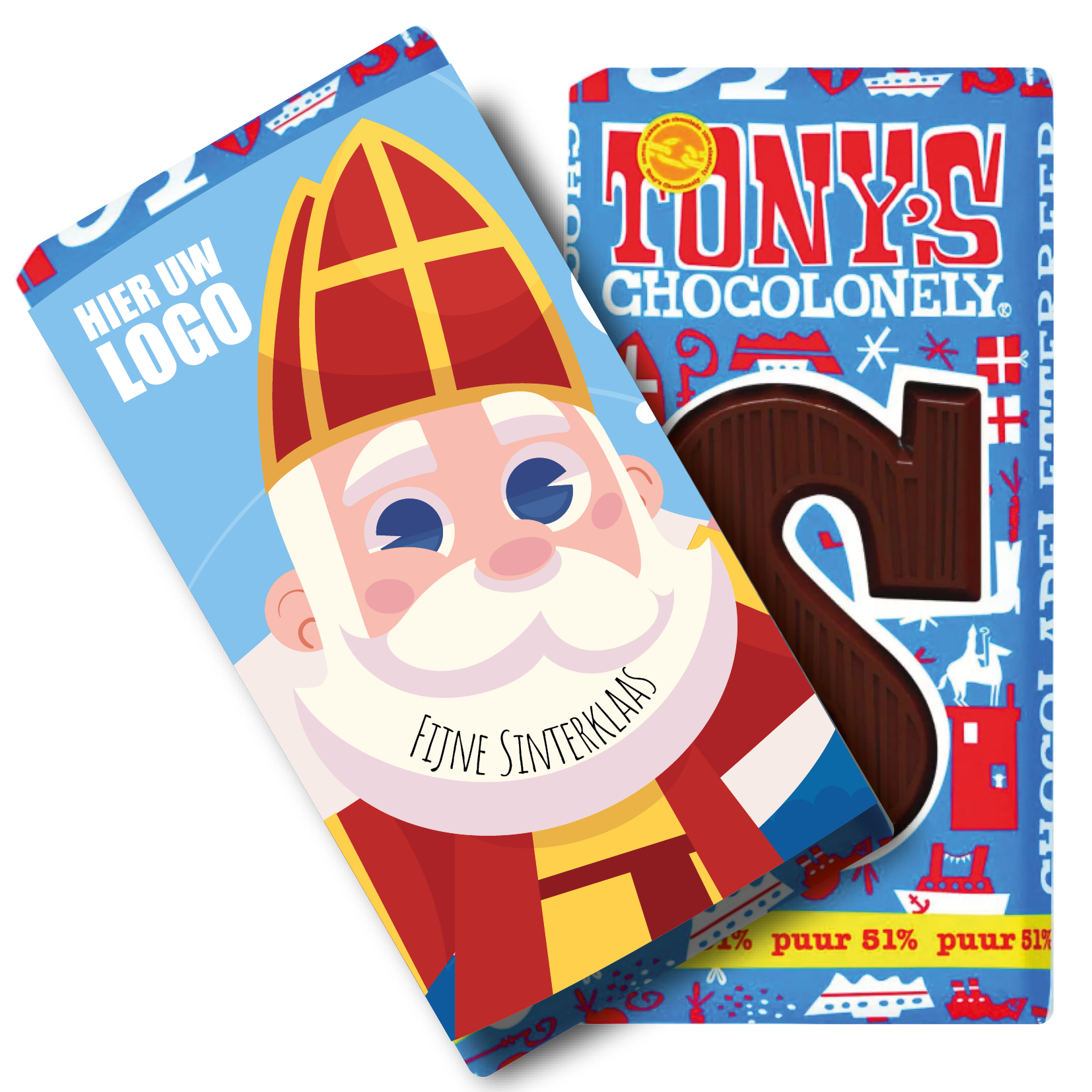 Tony's Chocolonely Puur chocoladeletter, 180 gram
